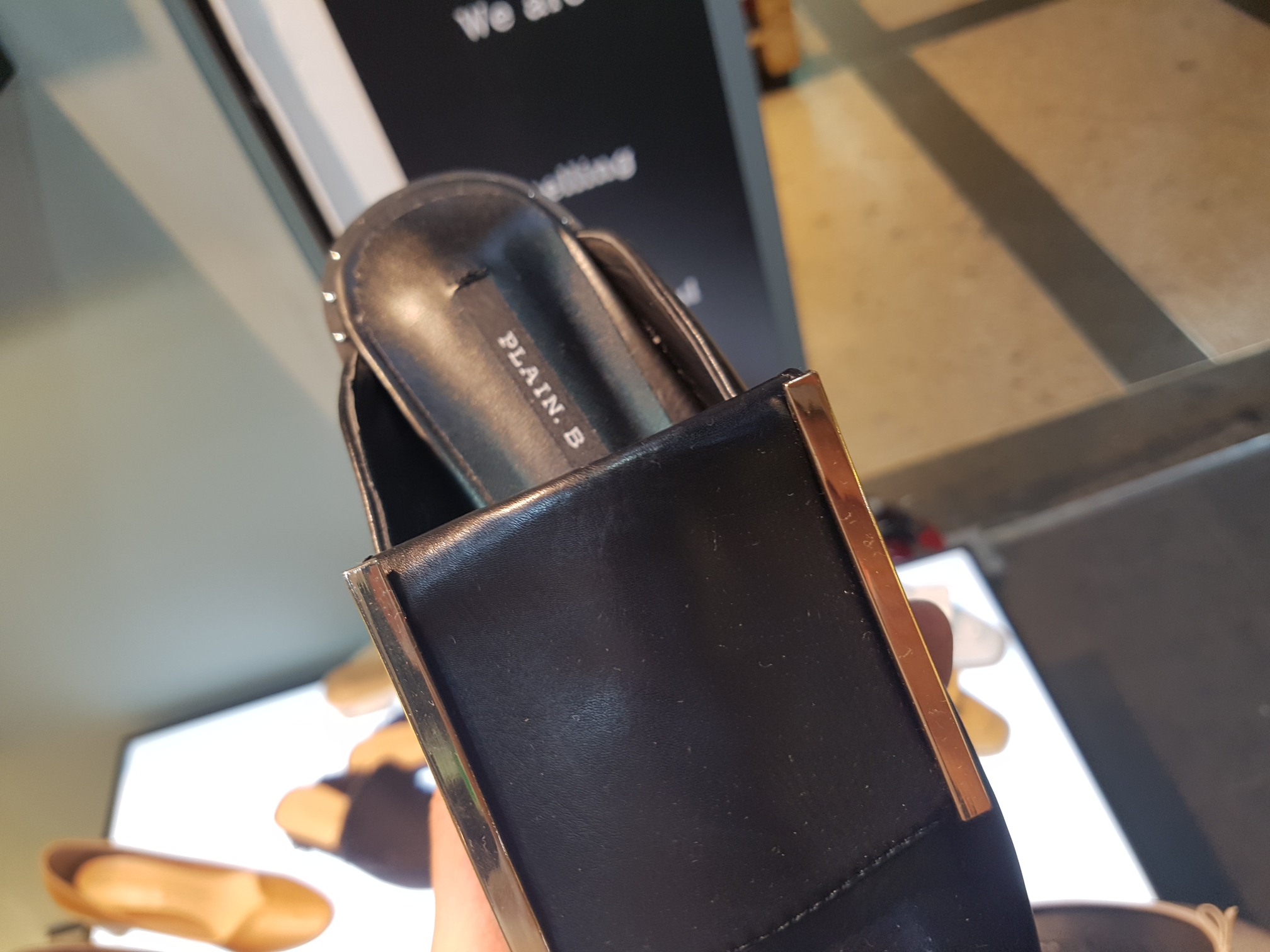 New 3cm Black White Khaki 3cm Slipper Sling Bag