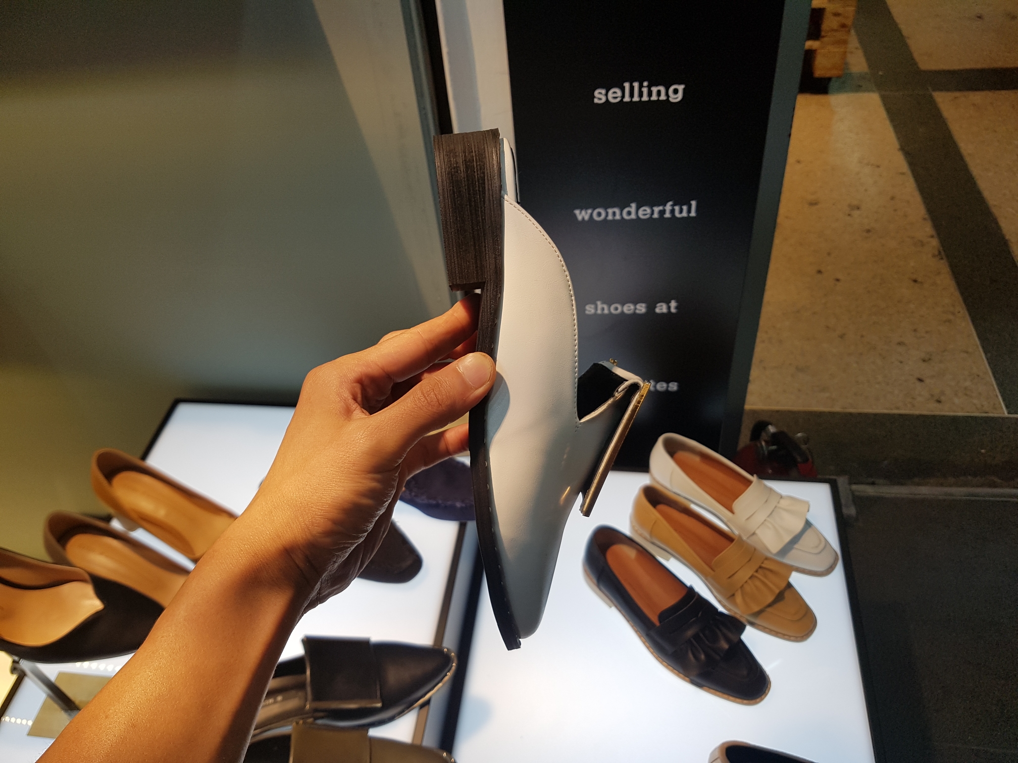 New 3cm Black White Khaki 3cm Slipper Sling Bag