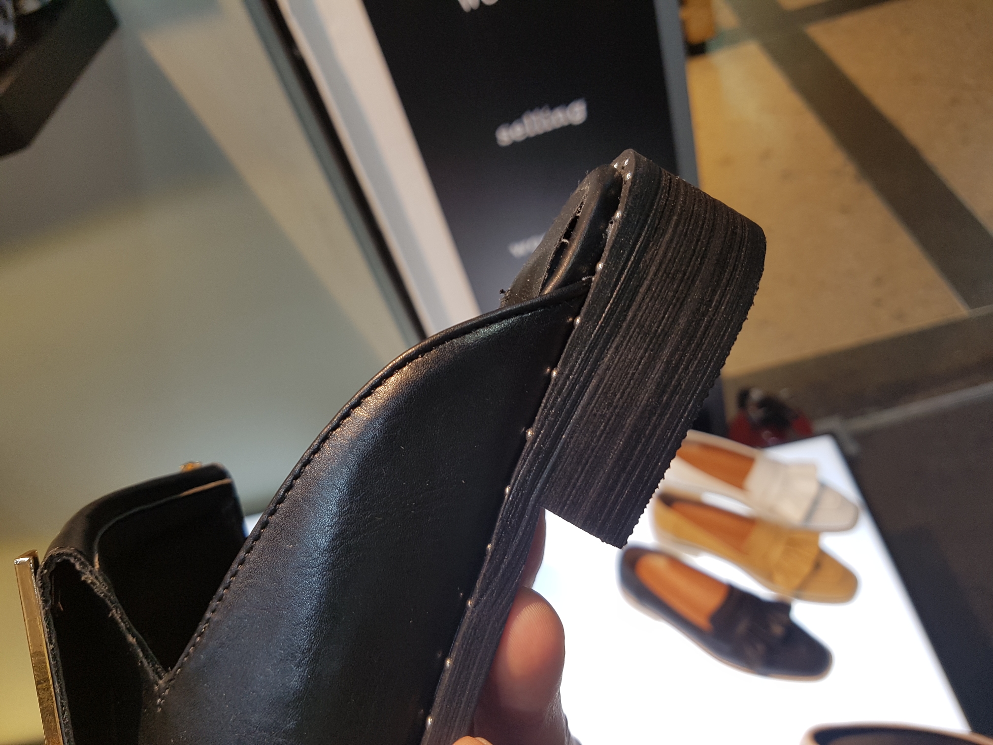 New 3cm Black White Khaki 3cm Slipper Sling Bag