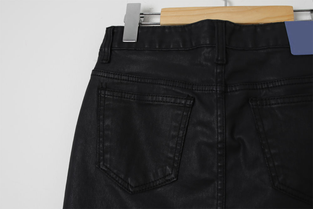 Coated Span Mini Skirt Daily Skirt Club Edge Cody 