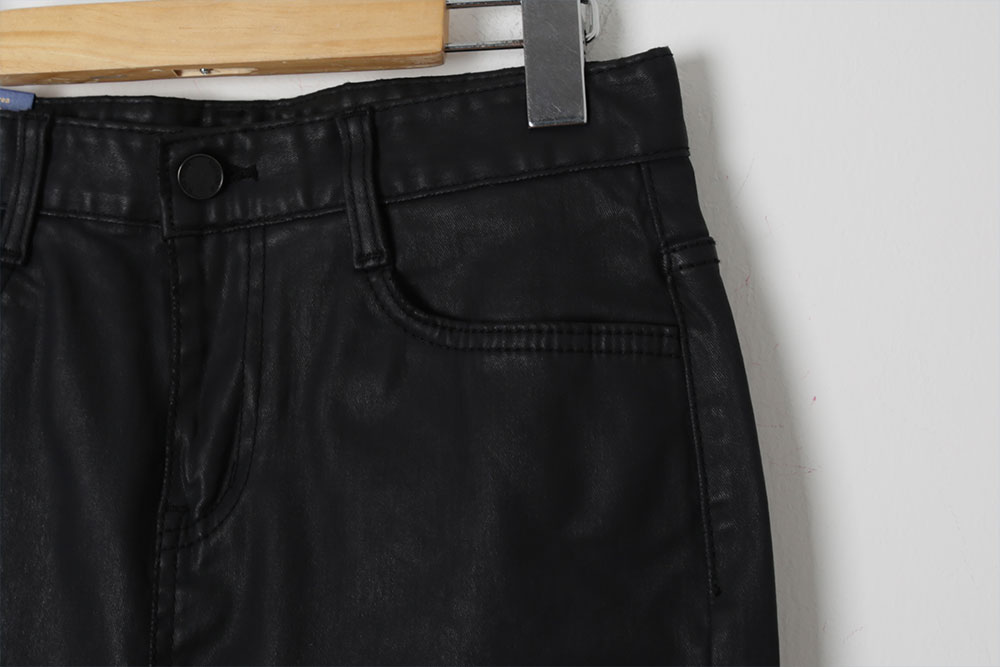 Coated Span Mini Skirt Daily Skirt Club Edge Cody 