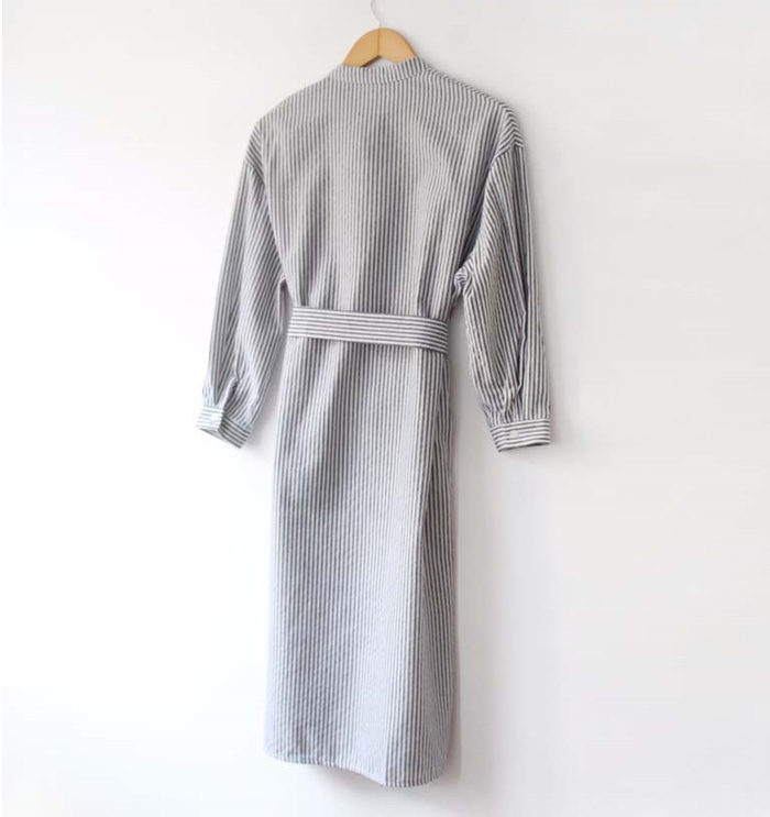 New Vicky Striped Shirt Long Dress 2color China Co