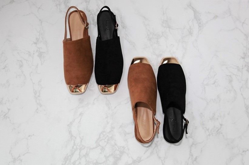 New Golden Suede Sling Back Blower 2color Shoes Un