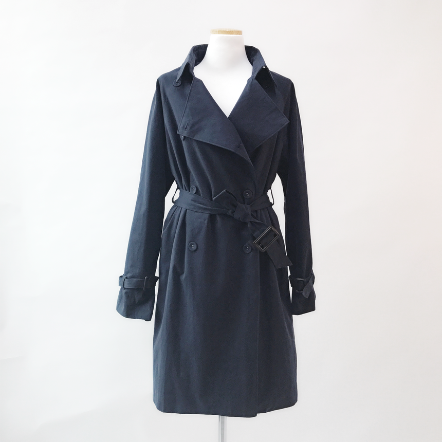 Tweedy Trench Coat 2-color Basic urban women style
