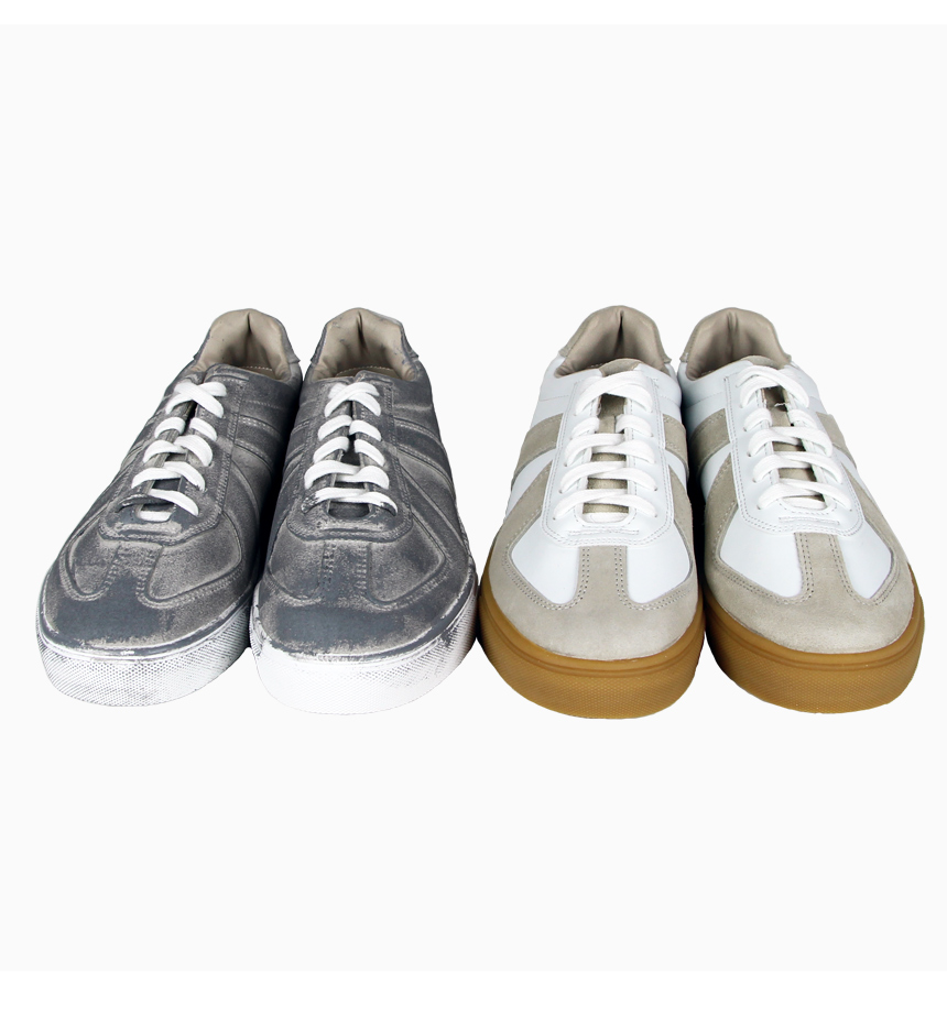 Men Height Shoes Leather Painting Sneakers 2COLOR 