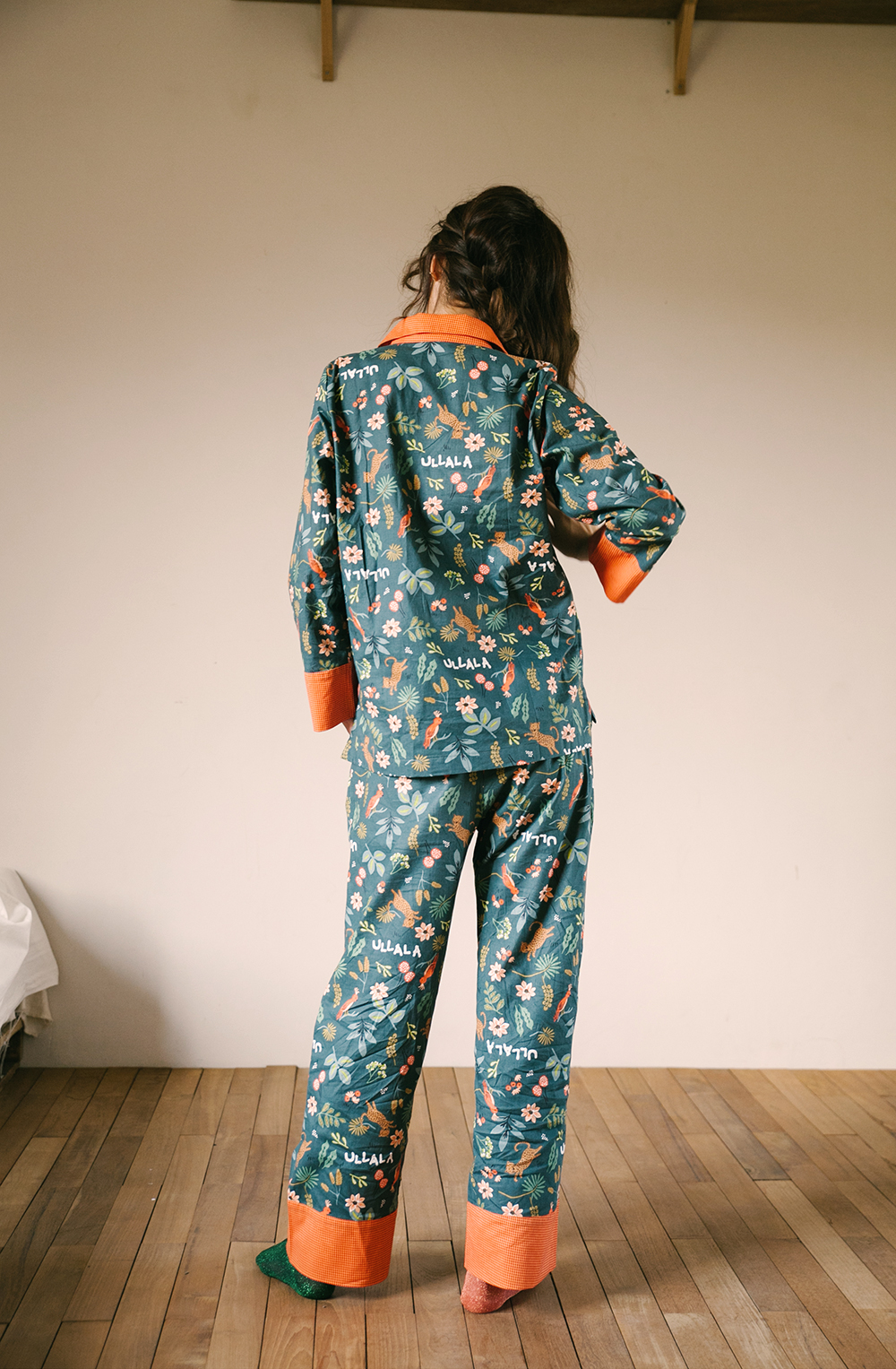 New Judy Judy Green Pajamas Couple Set Pair of New