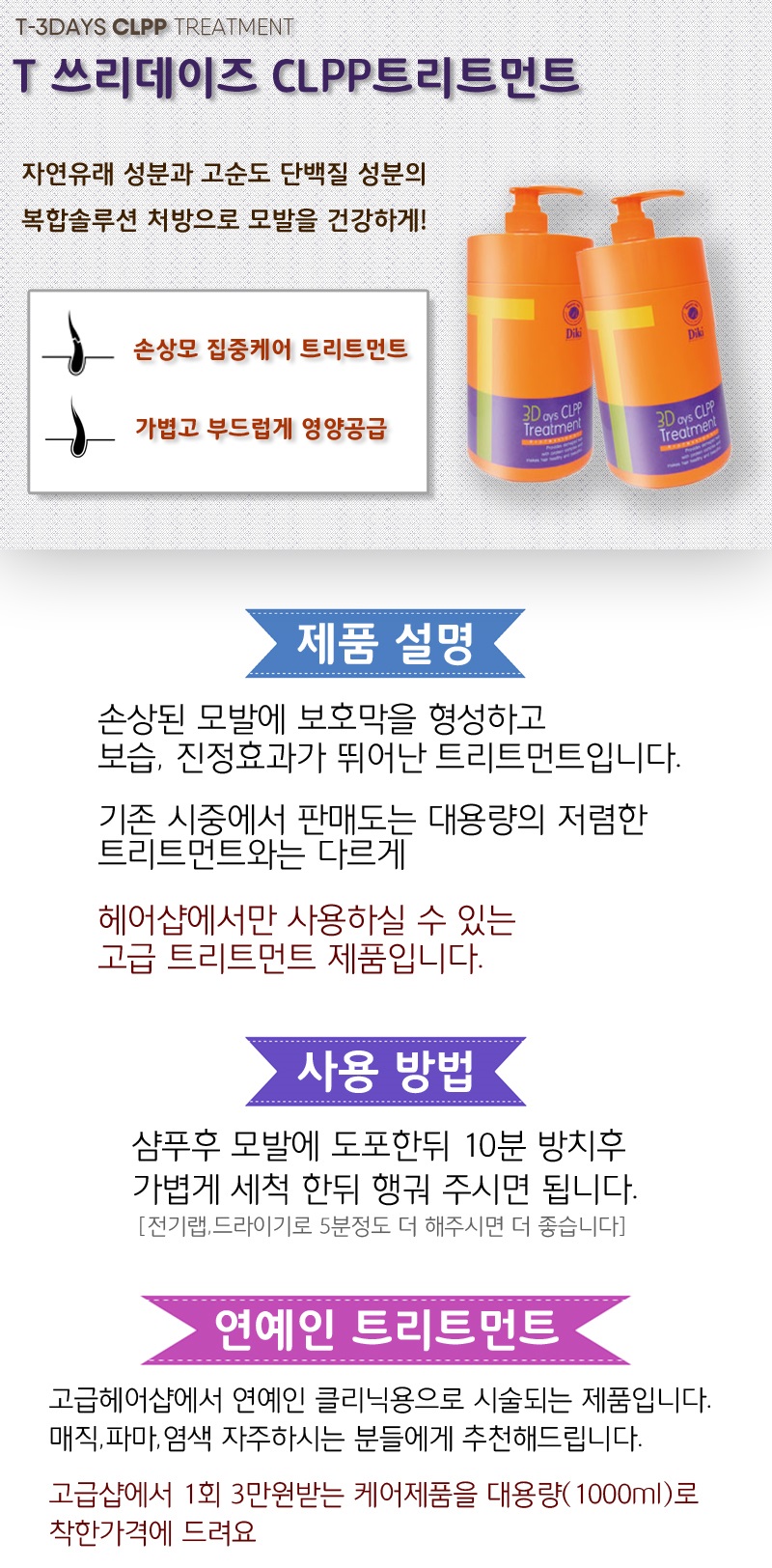 NEW HAIR CARE Three Day Present CLPP Treatment 100