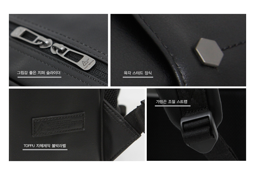 Men's Fake Men's Fake Leather Carrier Backpa