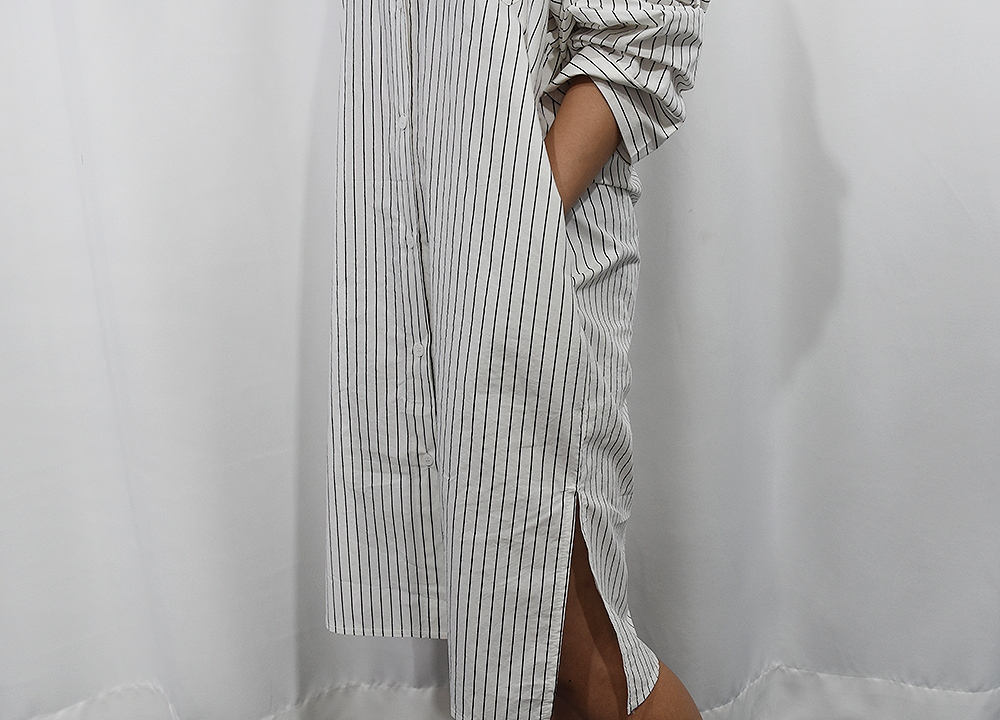 New striped shirt dress 2 col