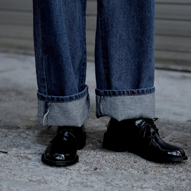 Women Jeans Pants Roll Up Wide Jeans Denim Pants H