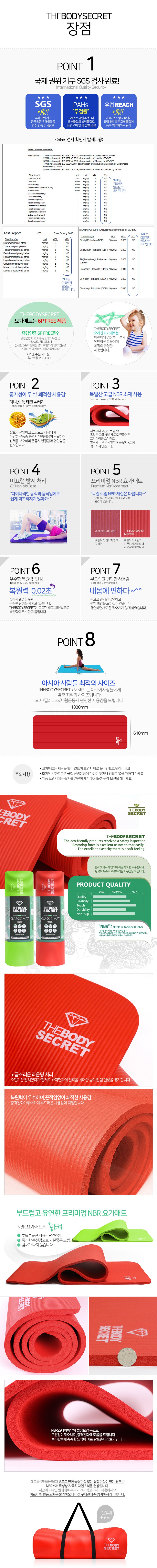 New Yoga Mat The Body Secret Yoga Mat NBR 10mm 15m