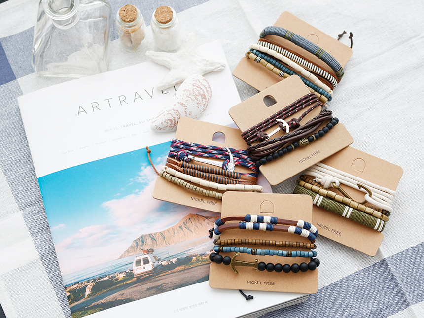 Bohemian Fashion Man Bracelet Leather Couple Male Friends Birthday Gifts Handmade