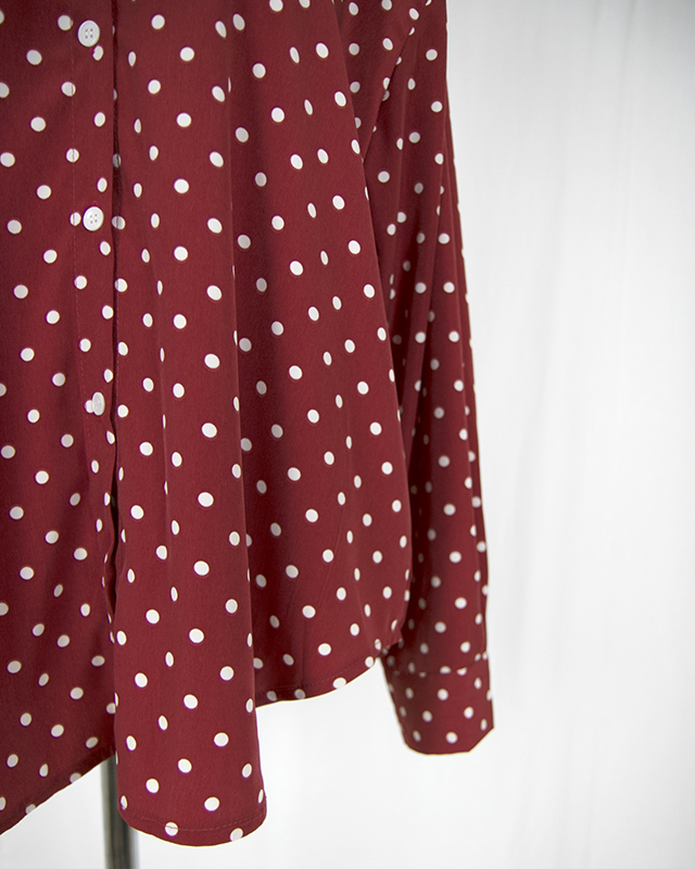 NEW FASHION LADY GIRL Blouse V-neck dot blouse