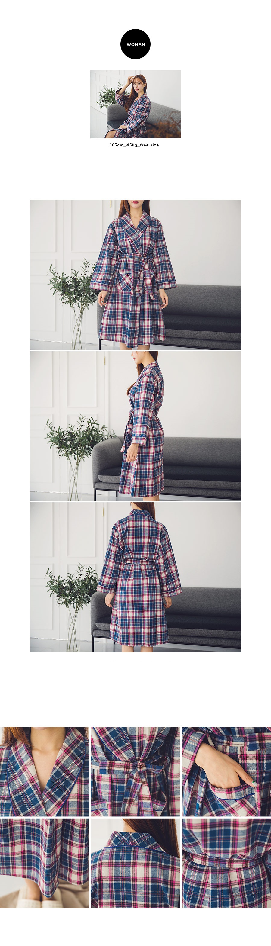 New Robe Romantique Check Frannell Women's Nigh