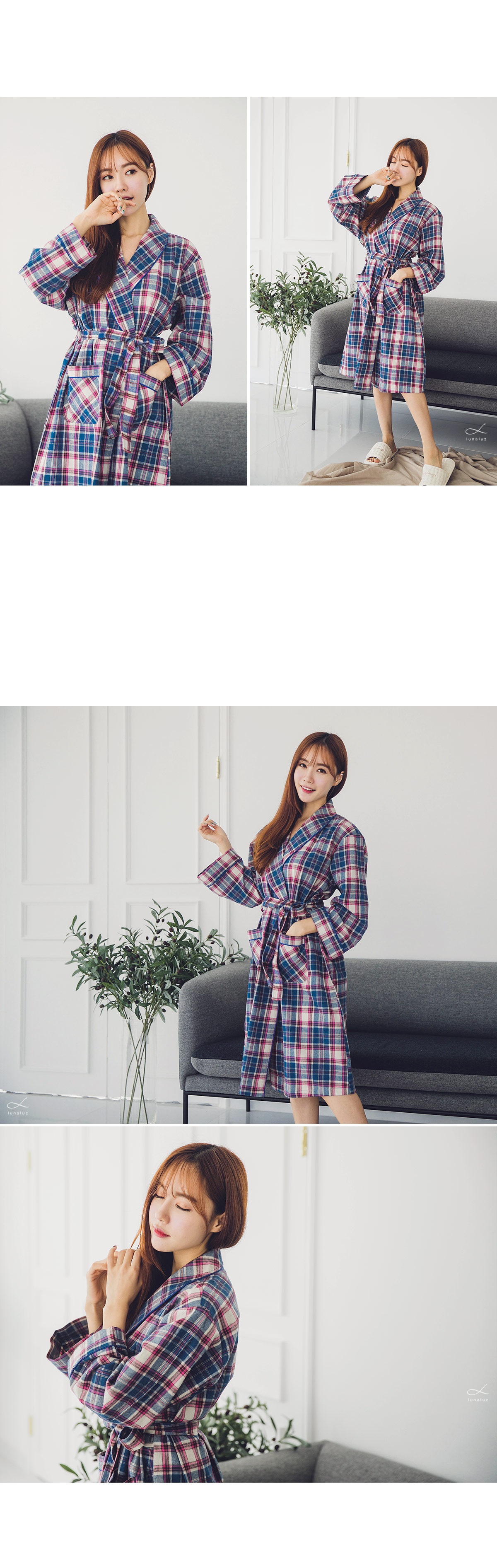 New Robe Romantique Check Frannell Women's Nigh