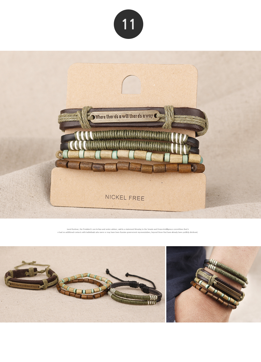 Bohemian Fashion Man Bracelet Leather Couple Male Friends Birthday Gifts Handmade