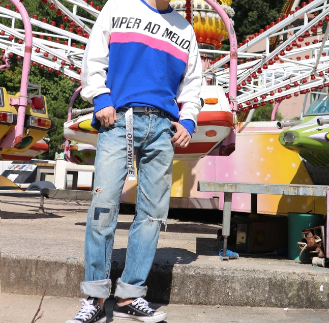 NEW MEN FASHION BELT Pastel Off-White Belt Vintage