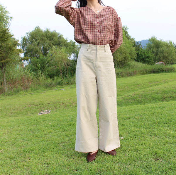 Women Blouses Wearing Delayed Autumn Red Check Blo