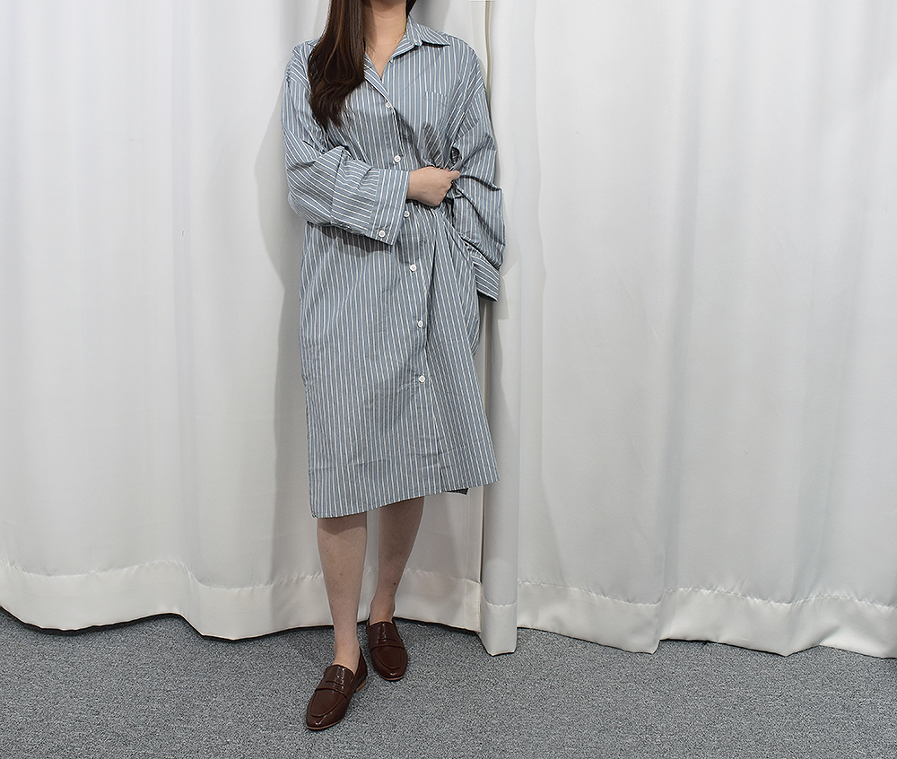 New striped shirt dress 2 col