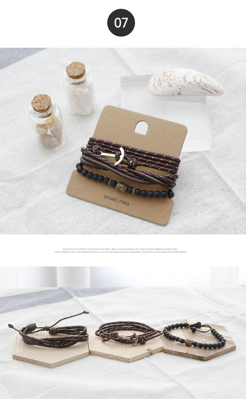 Bohemian Fashion Man Bracelet Leather Couple Male Friends Birthday Gifts Handmade