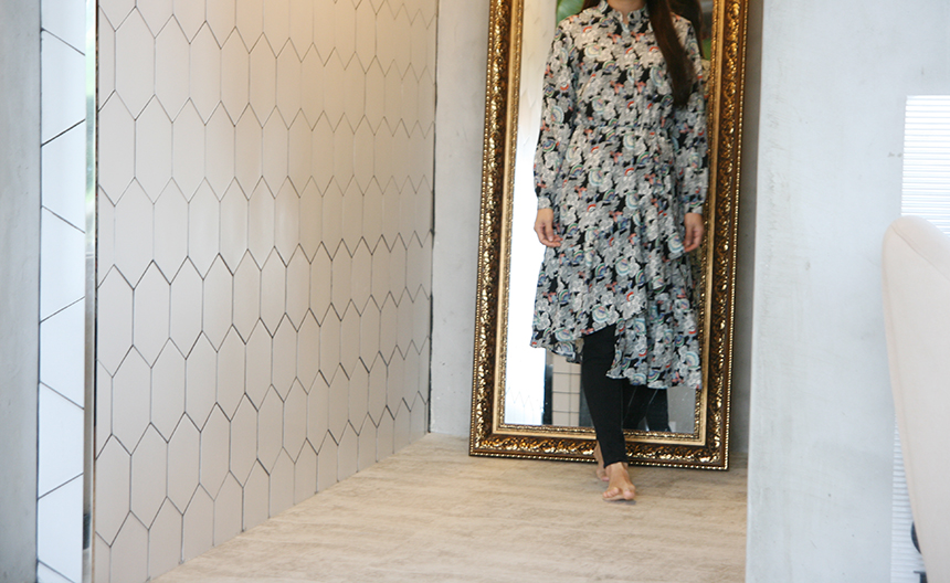 New Women Dress Autumn Flower Dress