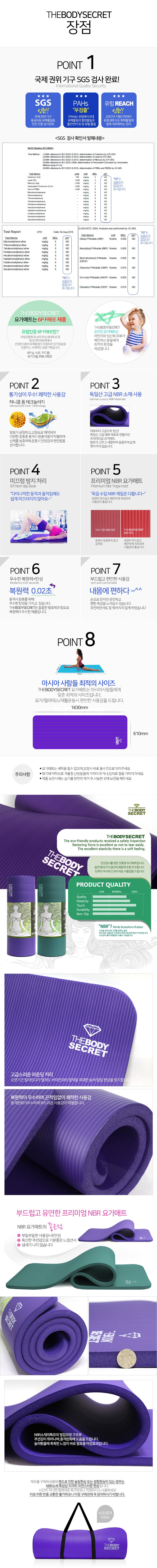 New Yoga Mat The Body Secret Yoga Mat NBR 10mm 15m