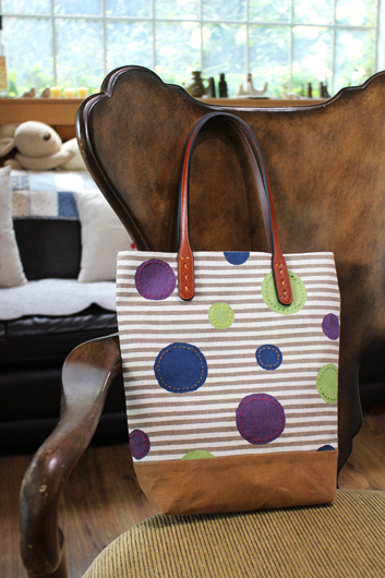 New Women's Bags Dot Stripe Middle Back