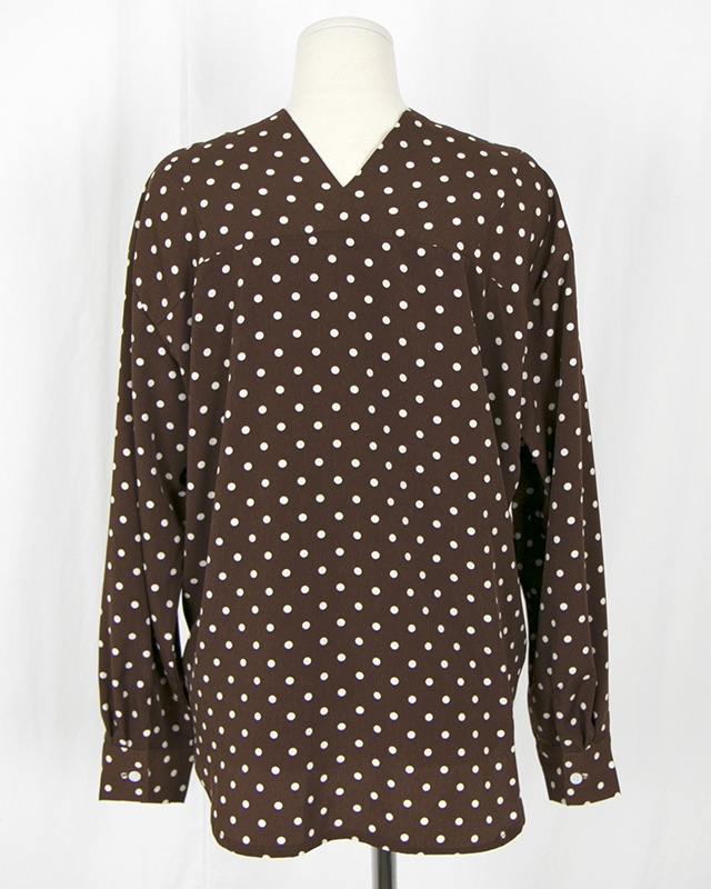 NEW FASHION LADY GIRL Blouse V-neck dot blouse