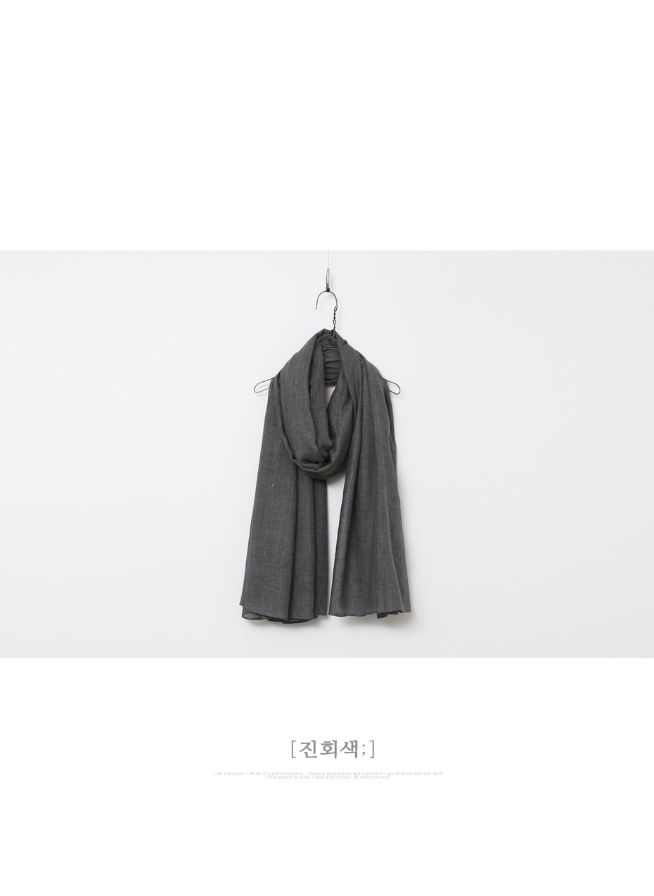 Plain muffler 5color Autumn Linen Gauze items Wome