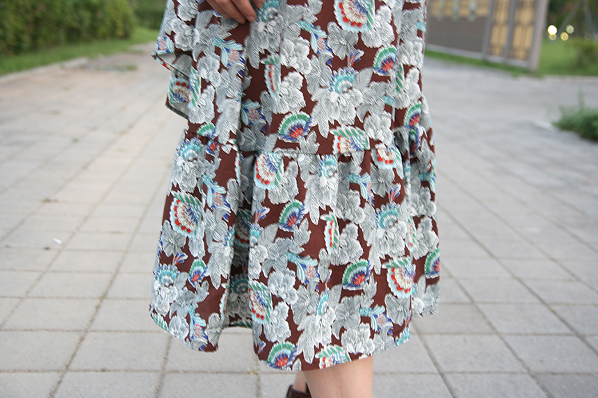 New Women Dress Autumn Flower Dress