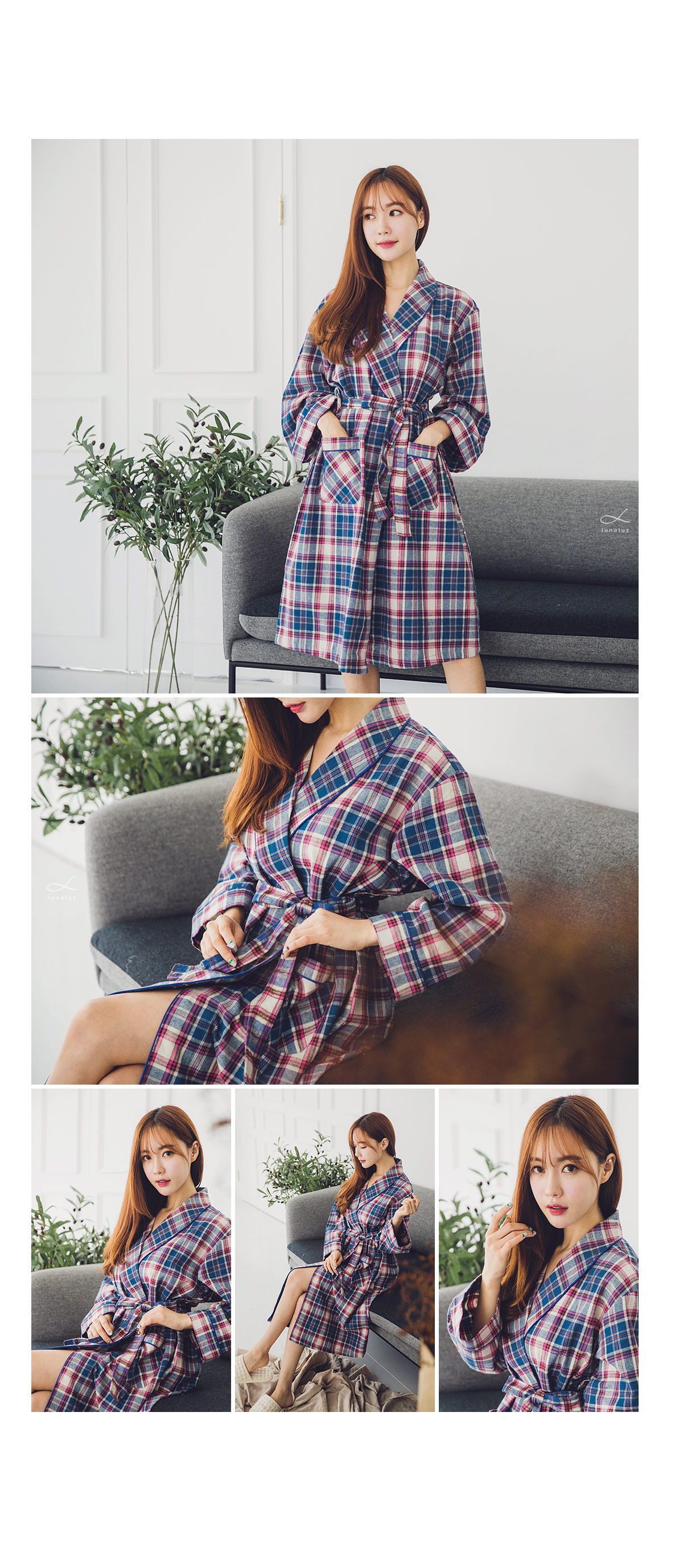 New Robe Romantique Check Frannell Women's Nigh