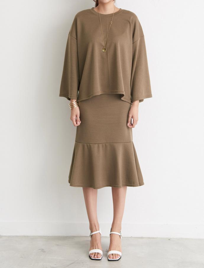 Fur Skirt Two Piece Set 3 Color Women's Dress F