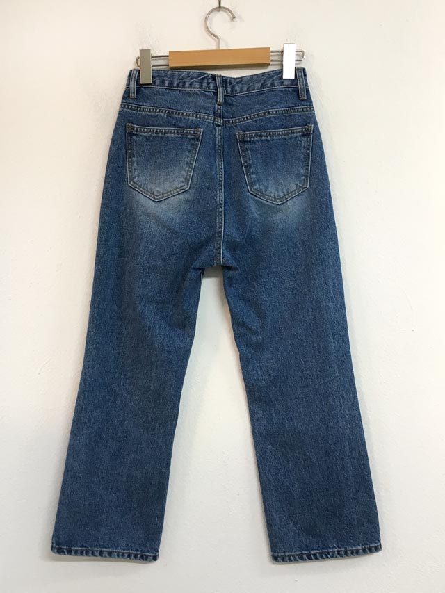 Women Jeans Pants High Waist 8 Semi-Boot Cut Jeans