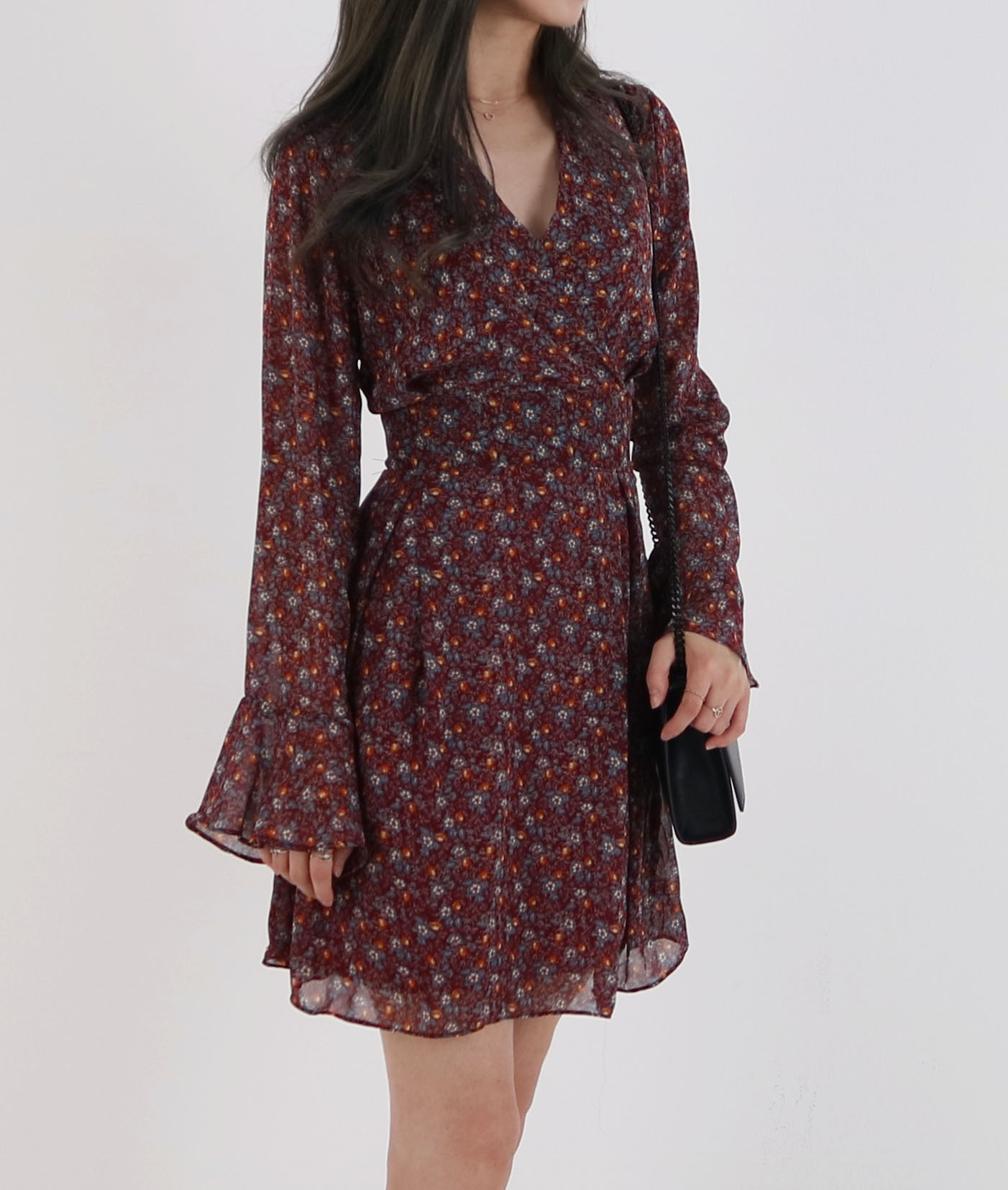 New Women Dress Autumn Chiffon Flower Passenger On