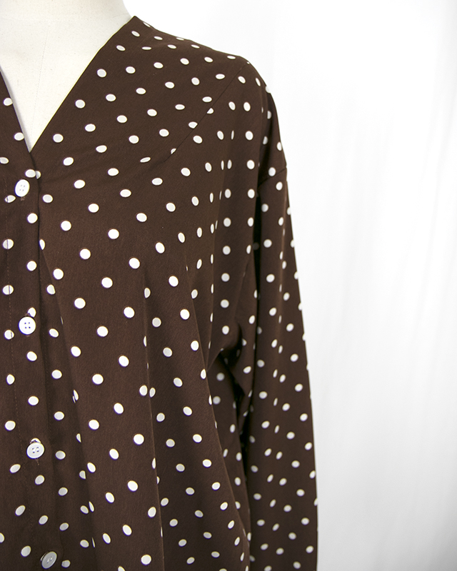 NEW FASHION LADY GIRL Blouse V-neck dot blouse