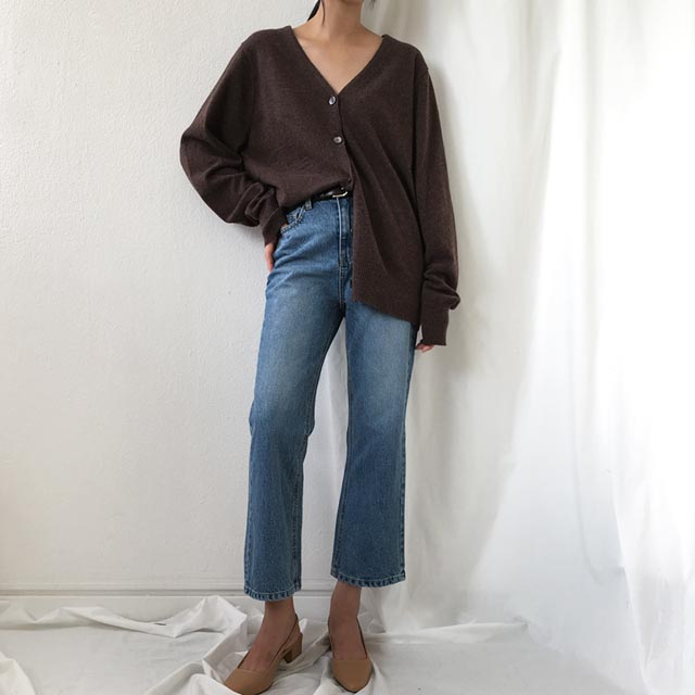 Women Jeans Pants High Waist 8 Semi-Boot Cut Jeans