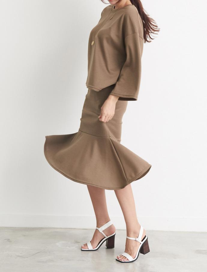 Fur Skirt Two Piece Set 3 Color Women's Dress F