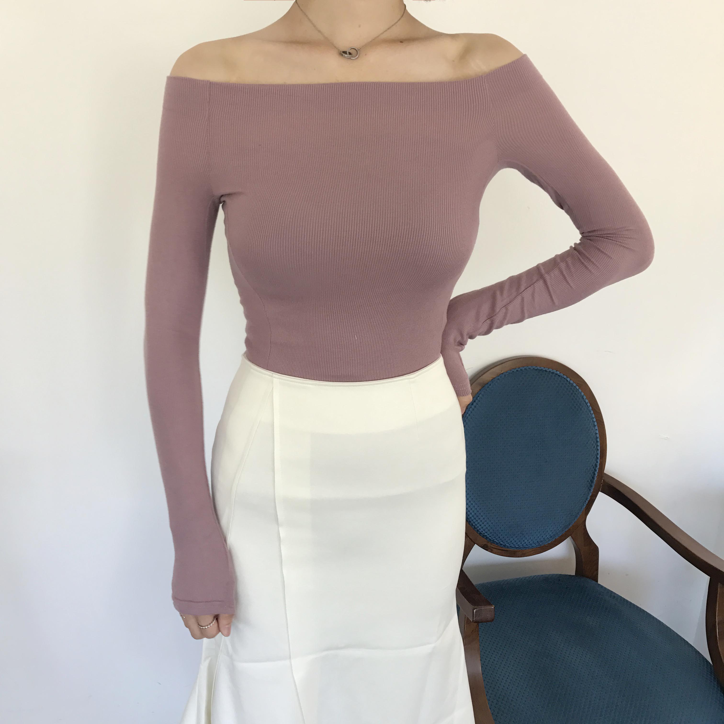 Cutting mermaid long skirt 3color unconventional g