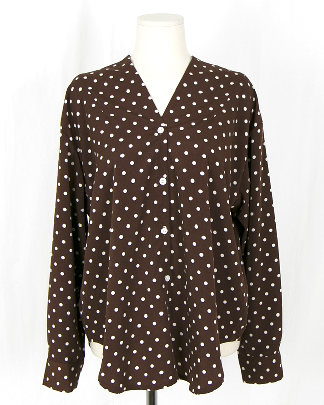 NEW FASHION LADY GIRL Blouse V-neck dot blouse