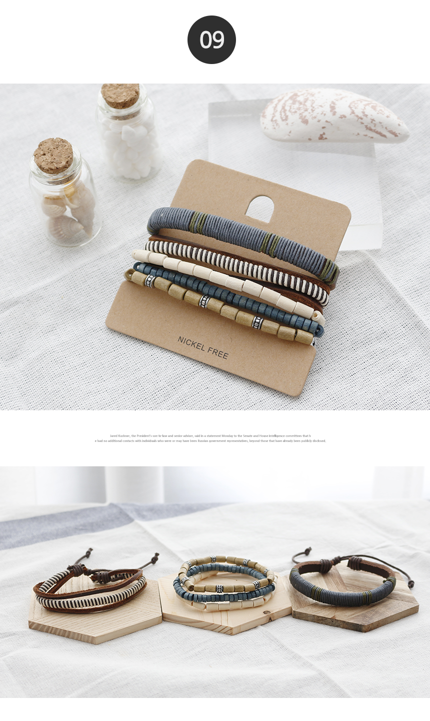 Bohemian Fashion Man Bracelet Leather Couple Male Friends Birthday Gifts Handmade