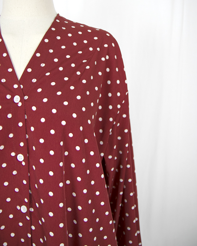 NEW FASHION LADY GIRL Blouse V-neck dot blouse