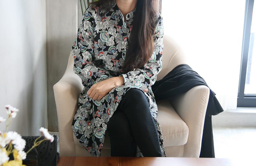 New Women Dress Autumn Flower Dress