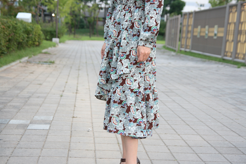 New Women Dress Autumn Flower Dress