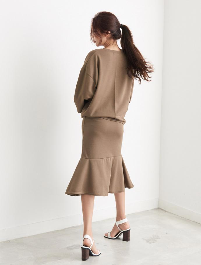 Fur Skirt Two Piece Set 3 Color Women's Dress F