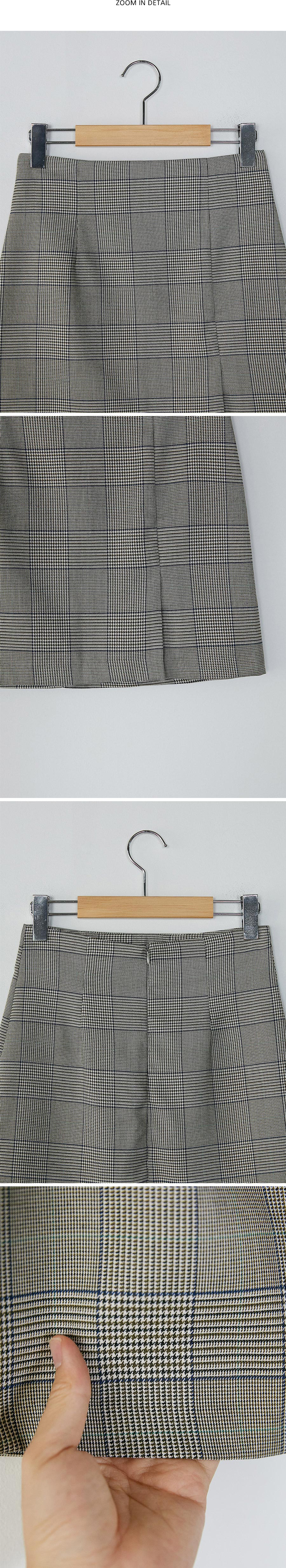 A line check mini skirt skirt short front gingham 