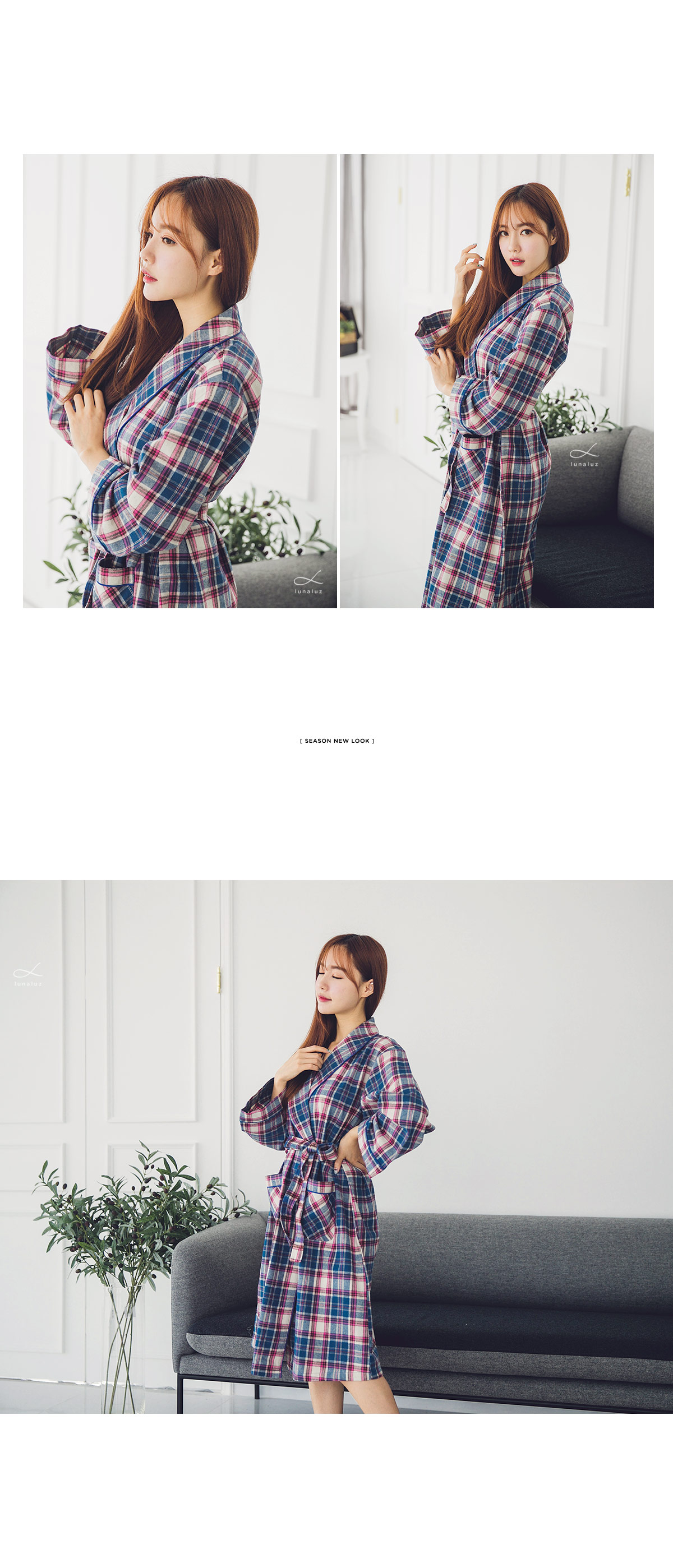 New Robe Romantique Check Frannell Women's Nigh