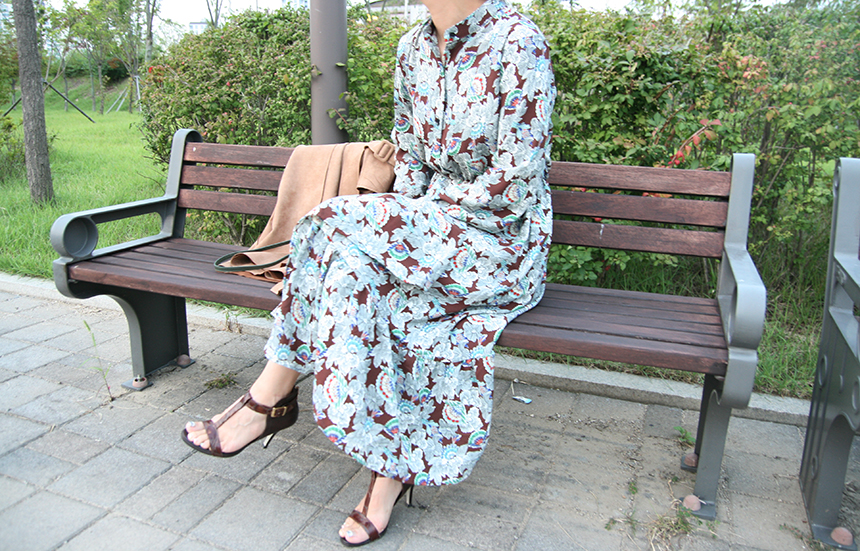 New Women Dress Autumn Flower Dress