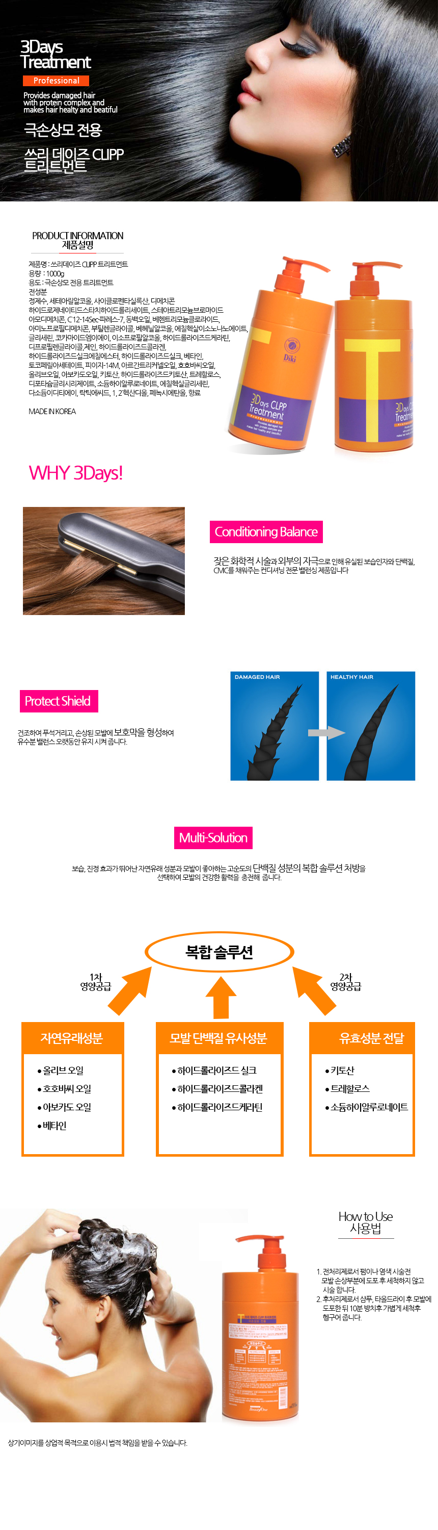 NEW HAIR CARE Three Day Treatments Hair Damage 100