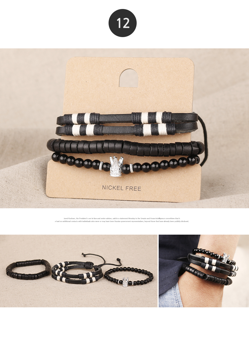 Bohemian Fashion Man Bracelet Leather Couple Male Friends Birthday Gifts Handmade