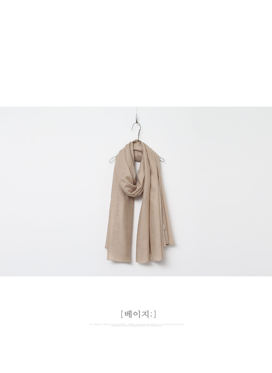 Plain muffler 5color Autumn Linen Gauze items Wome